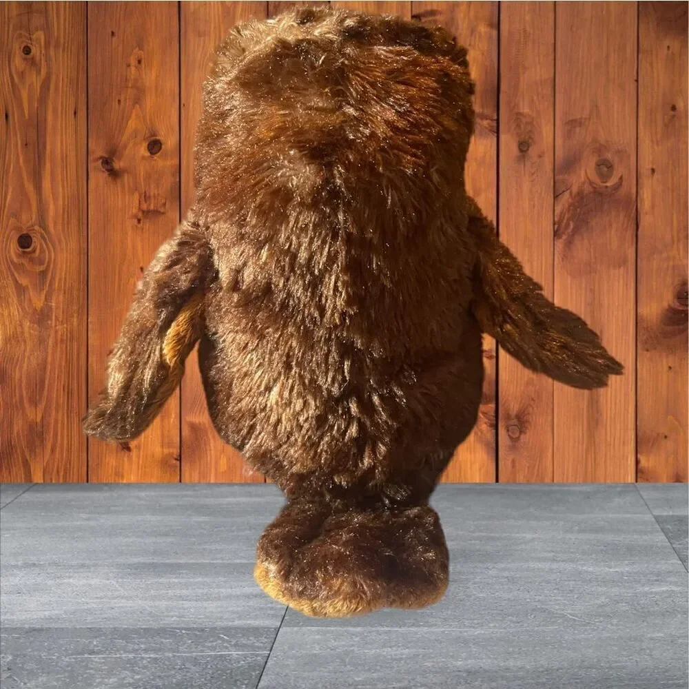 Ganz Kids Brown Polyester Webkinz Barred Fluffy Owl Plush Toy